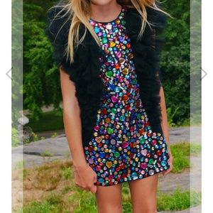 LOLA AND THE BOYS - BEJEWELED GEM DRESS